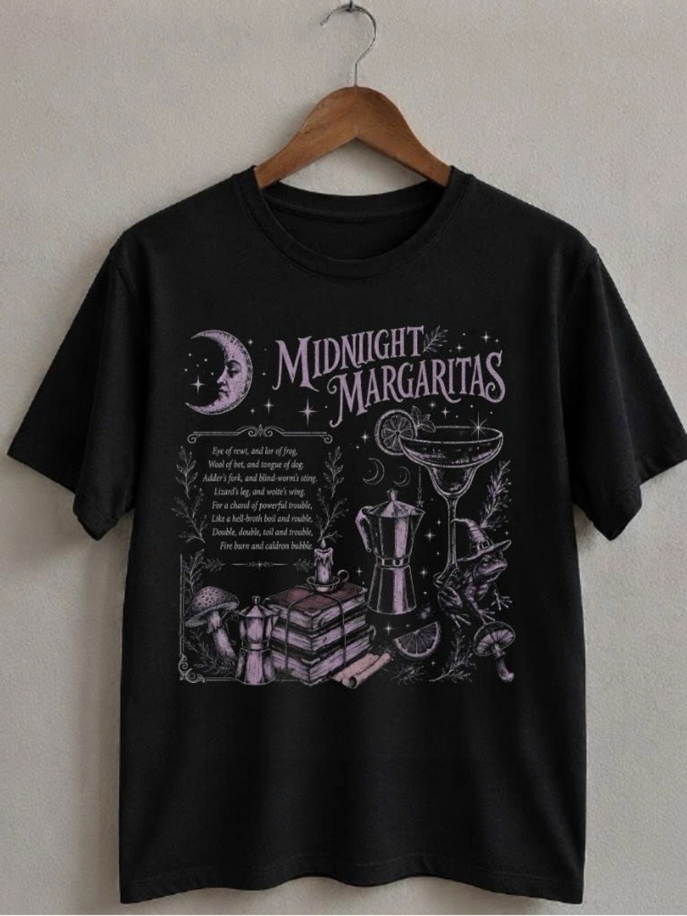 Gildan Black Shirt Midnight Margaritas Graphic Tee
